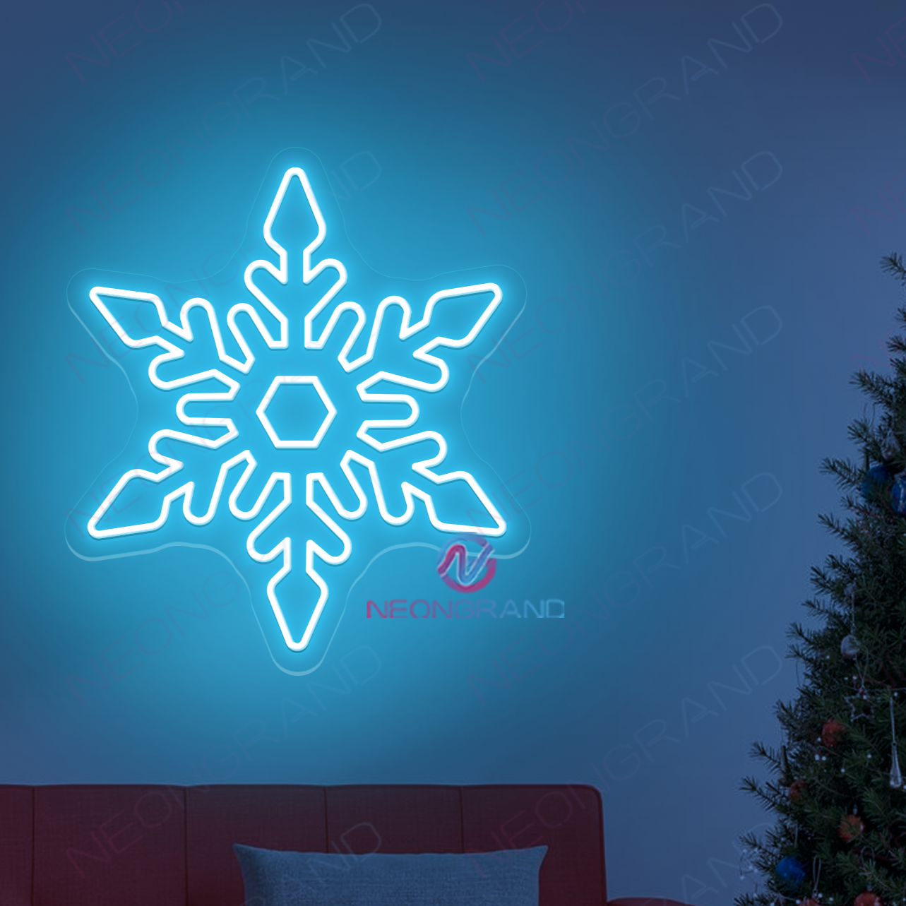 Snow Flower Neon Sign Christmas Led Light