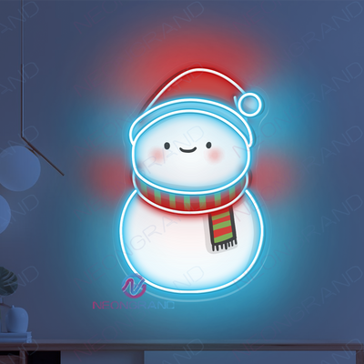 Snowman Christmas Neon Sign UV Led Light