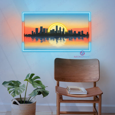 Sunset Artwork Neon Sign City Led Light