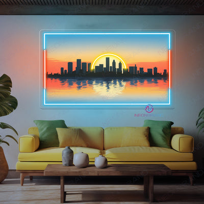 Sunset Artwork Neon Sign City Led Light