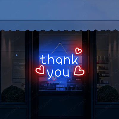 Thank You Neon Sign Business Led Light