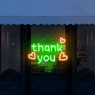 Thank You Neon Sign Business Led Light