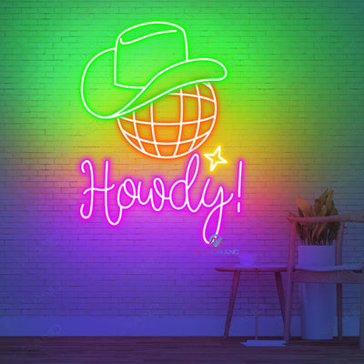 Neon Howdy Sign Man Cave Led Light