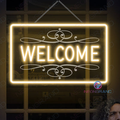 Welcome Neon Sign Restaurant Business Led Light