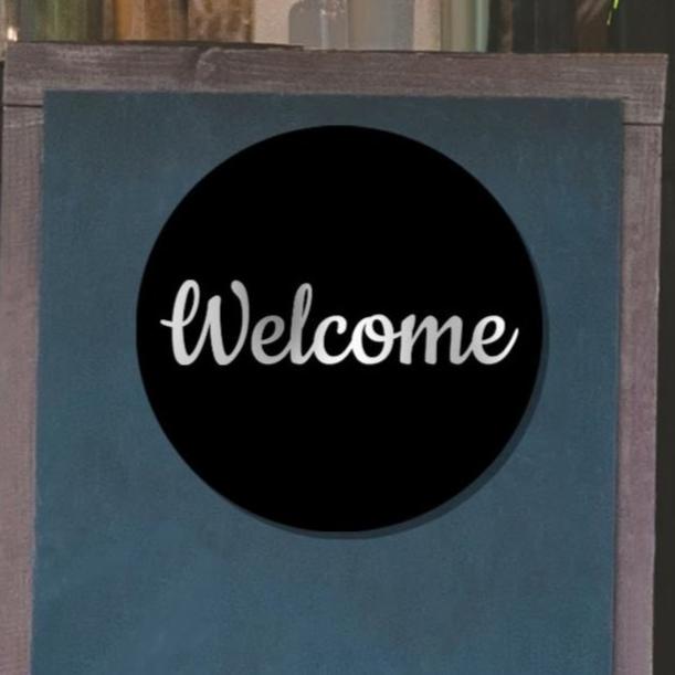 Welcome Sign Business Acrylic Metal Sign