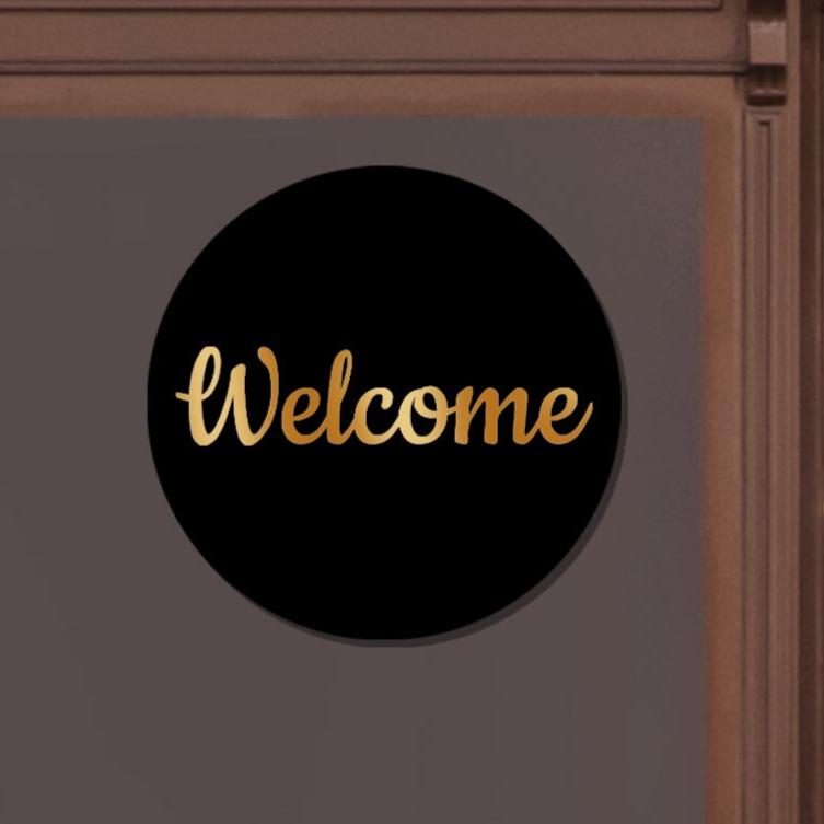 Welcome Sign Business Acrylic Metal Sign