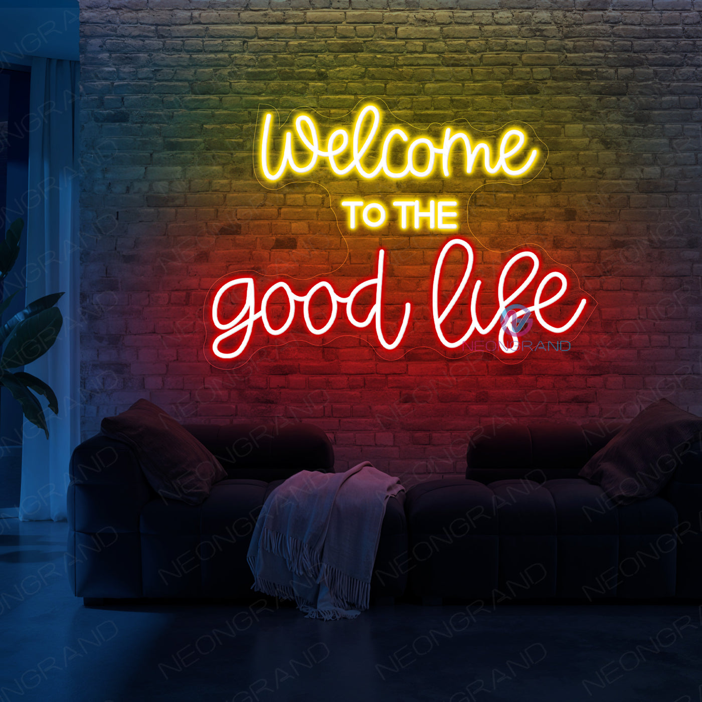 Welcome To The Good Life Neon Sign Inspirational Led Light