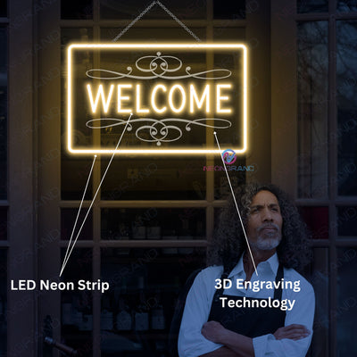 Welcome Neon Sign Restaurant Business Led Light