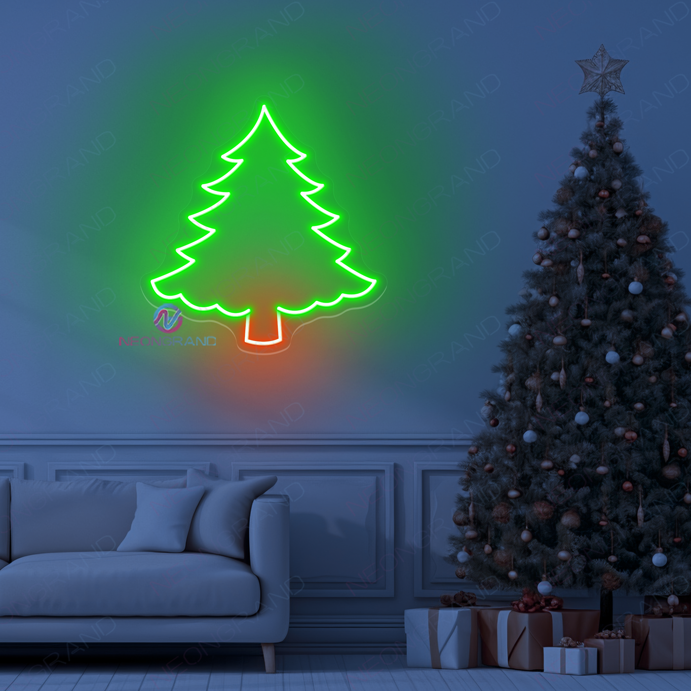 Xmas Tree Neon Sign Christmas Led Light