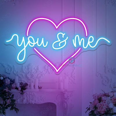 You And Me Neon Sign Wedding Led Lights