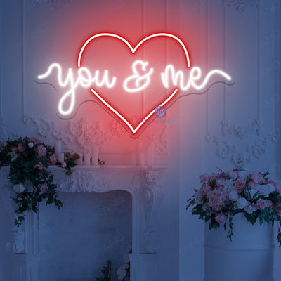 You And Me Neon Sign Wedding Led Lights