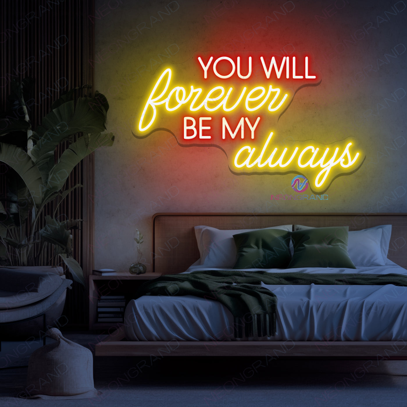 You Will Forever Be My Always Neon Sign Valentine Led Light