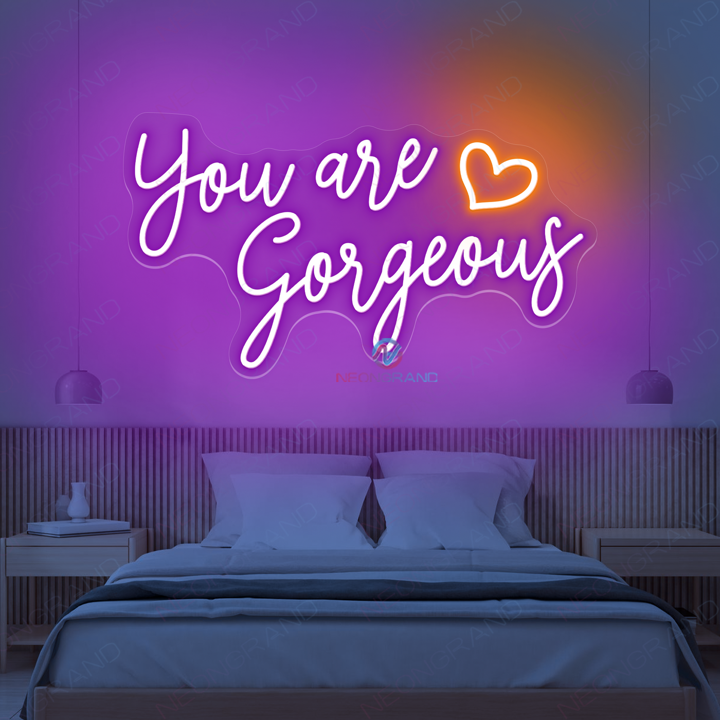 You're Gorgeous Neon Sign Inspirational Led Light