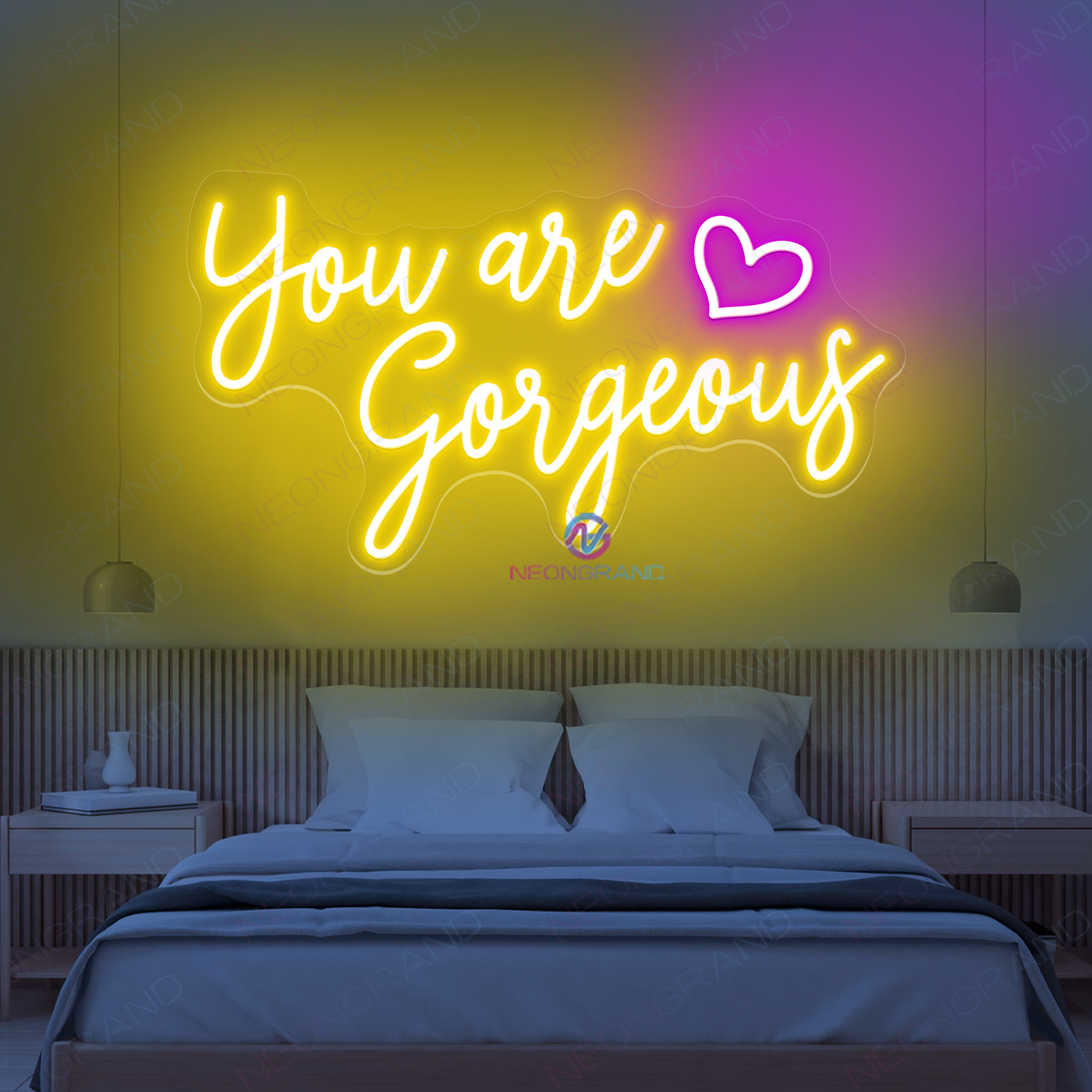 You're Gorgeous Neon Sign Inspirational Led Light