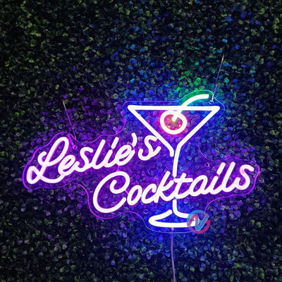 Neon Cocktail Sign Custom Name Bar Led Light