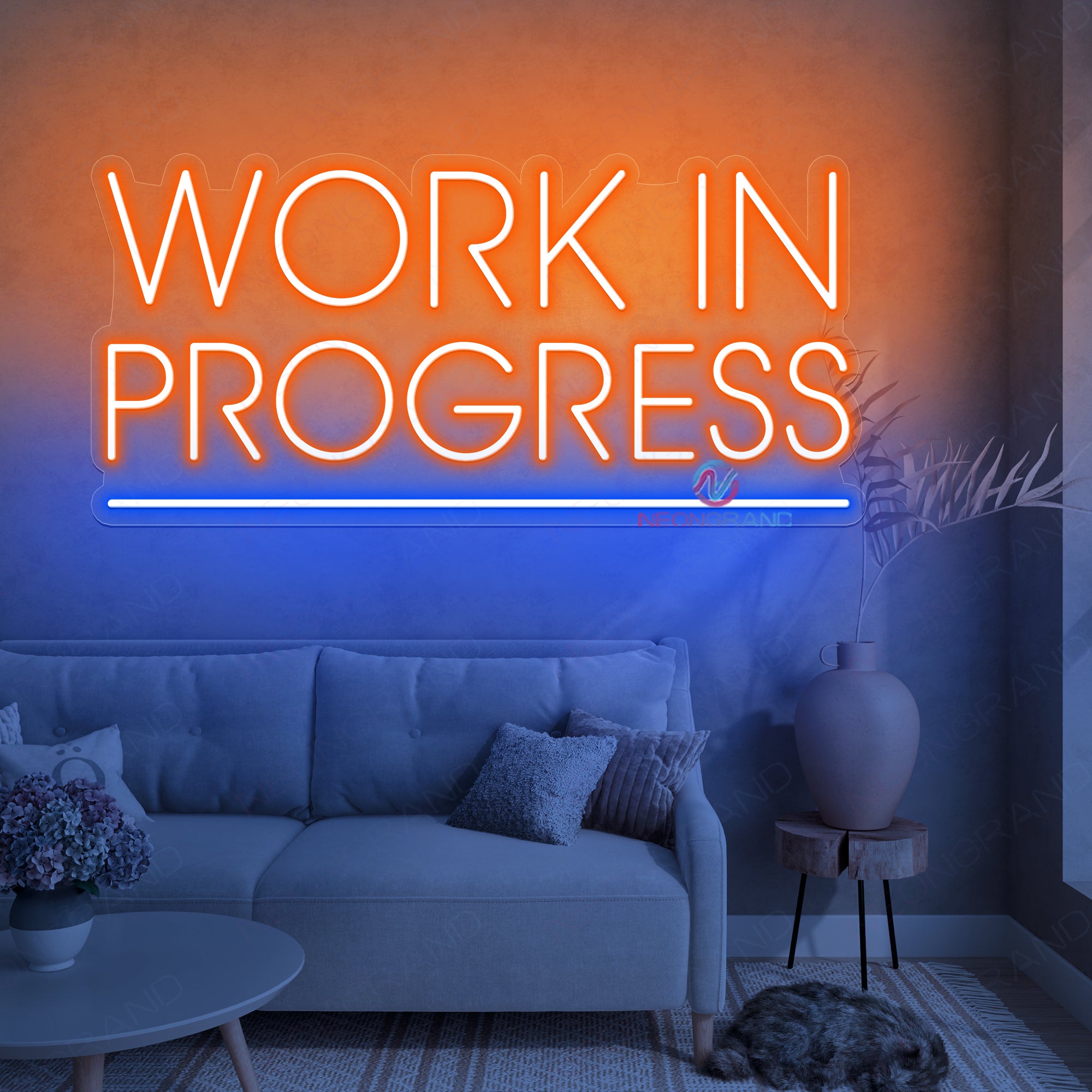 Work In Progress Neon Sign Business Led Light
