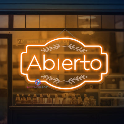 Abierto Neon Sign Open Storefront LED Light