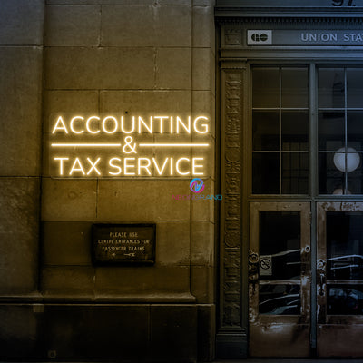 Accounting And Tax Service Neon Sign Business LED Light