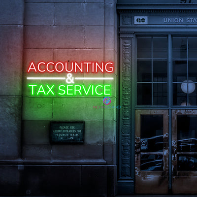 Accounting And Tax Service Neon Sign Business LED Light