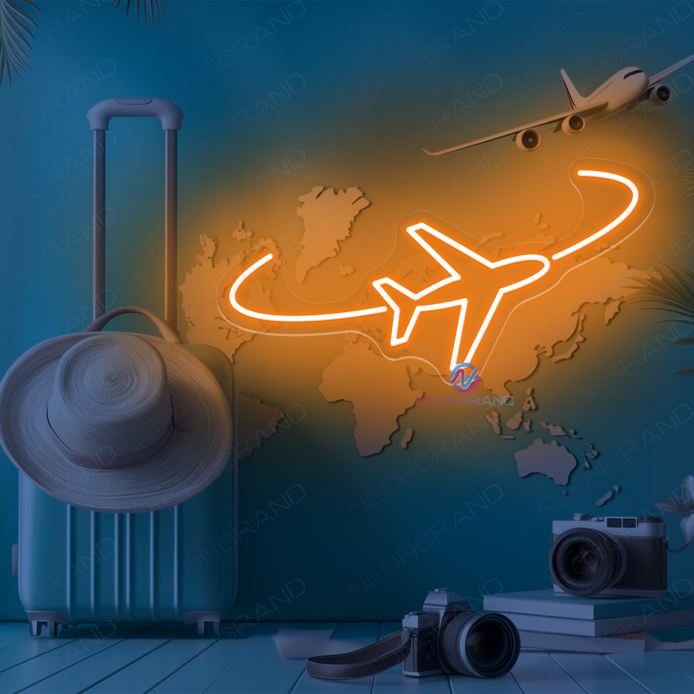 Airplane Neon Sign Cool Led Light