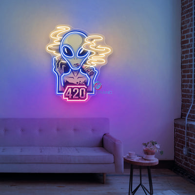 Weed Neon Sign Alien 420 UV-Printing LED Light