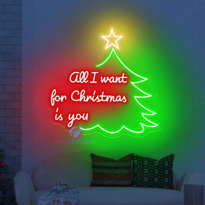 All I Want For Christmas Is You Neon Sign Xmas Led Light