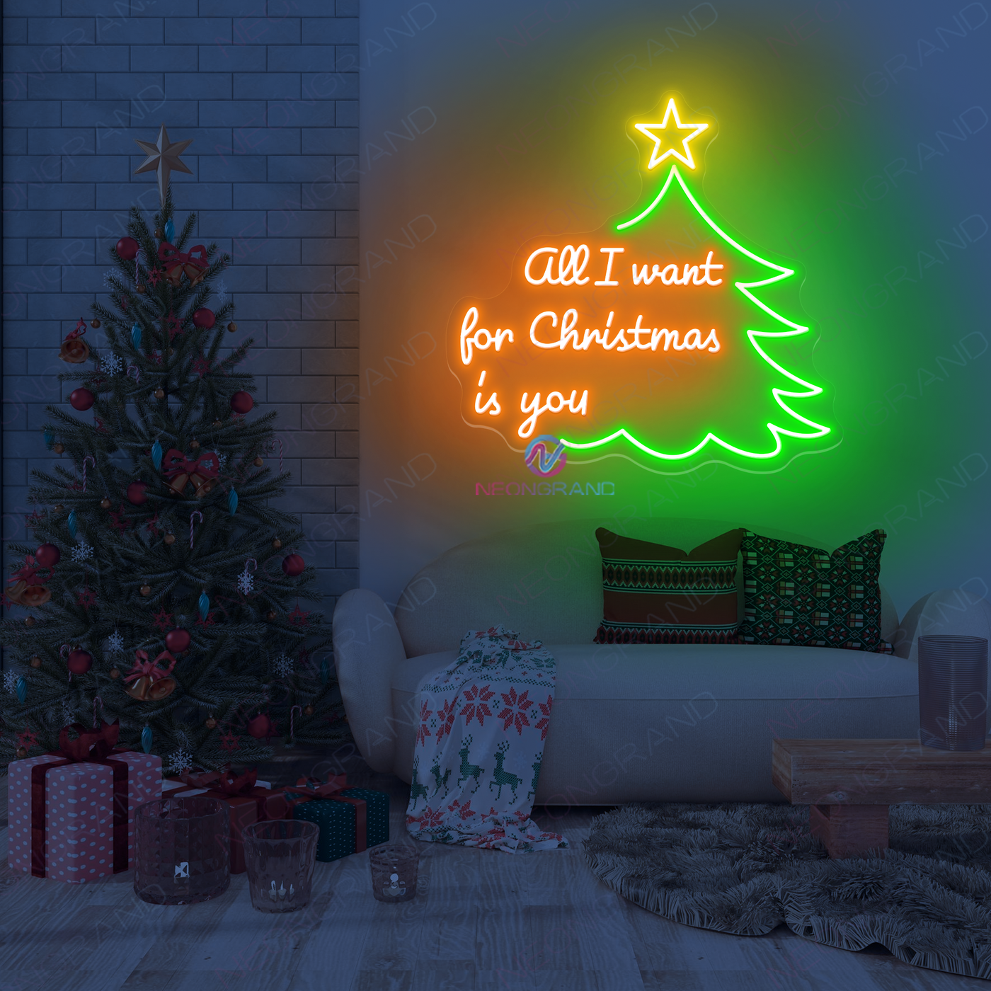 All I Want For Christmas Is You Neon Sign Xmas Led Light