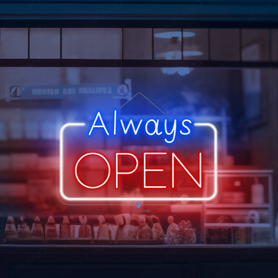 Always Open Neon Sign Storefront Led Light