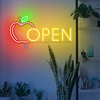 Apple Neon Open Sign Business Led Light