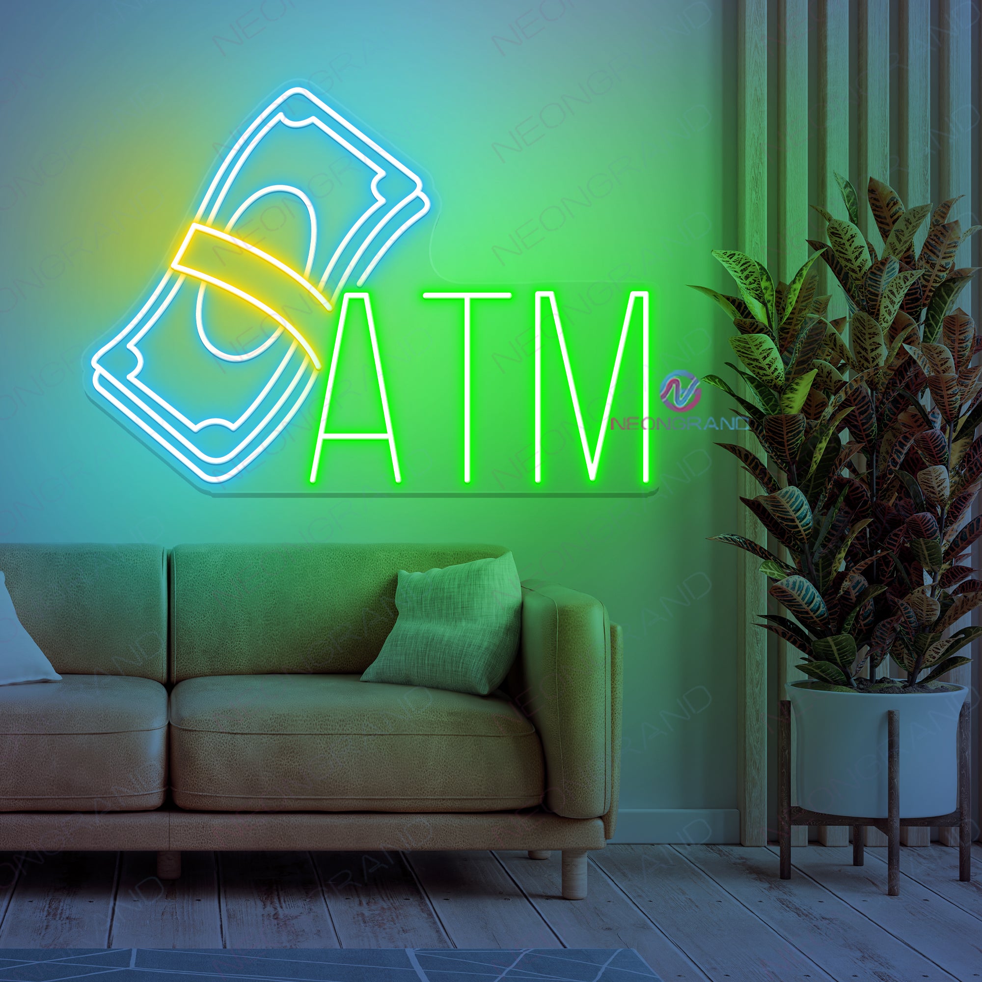 ATM Neon Sign Business Led Light