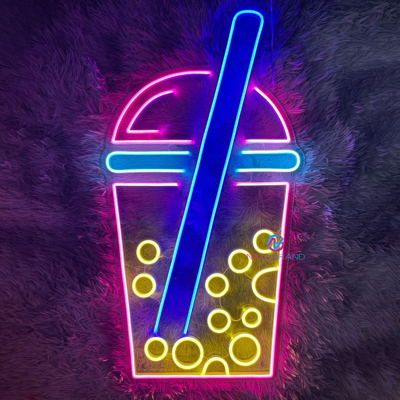 Boba Neon Sign Bubble Tea Drink Led Light - NeonGrand