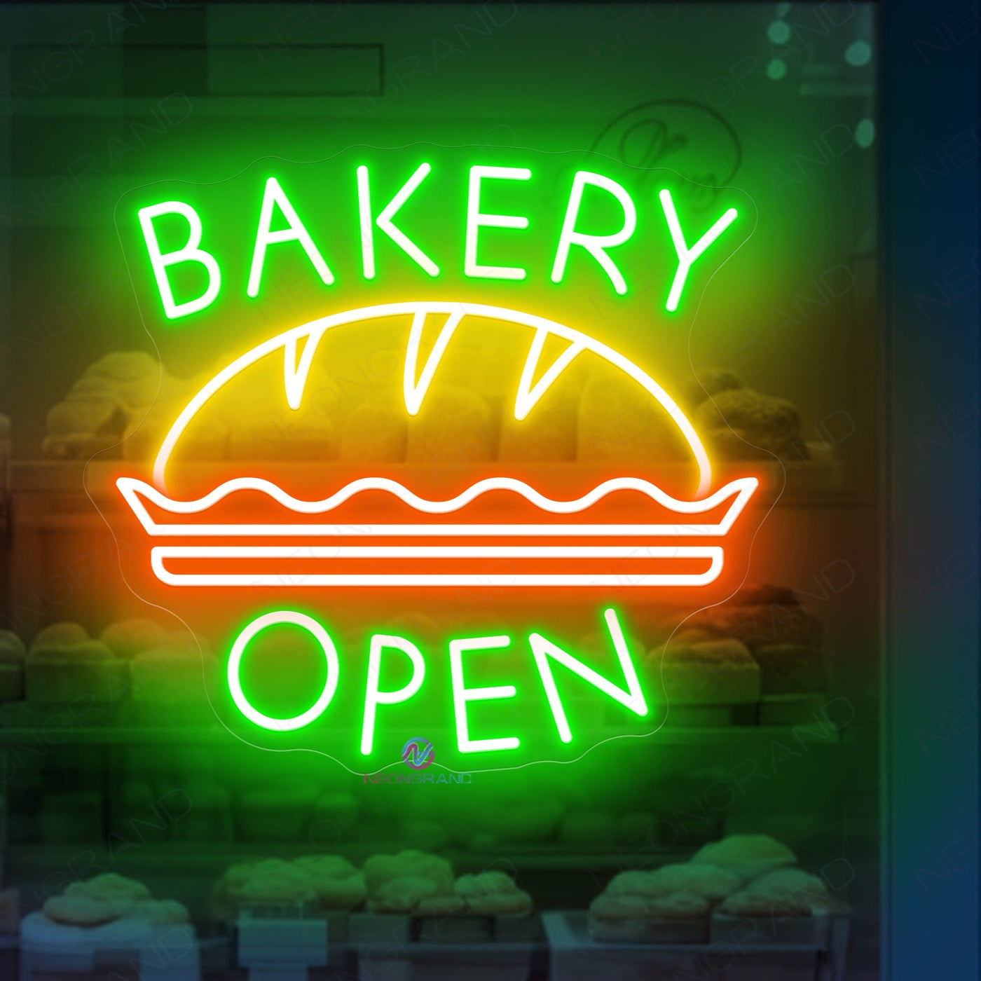 Bakery Open Neon Sign Storefront Led Light For Business