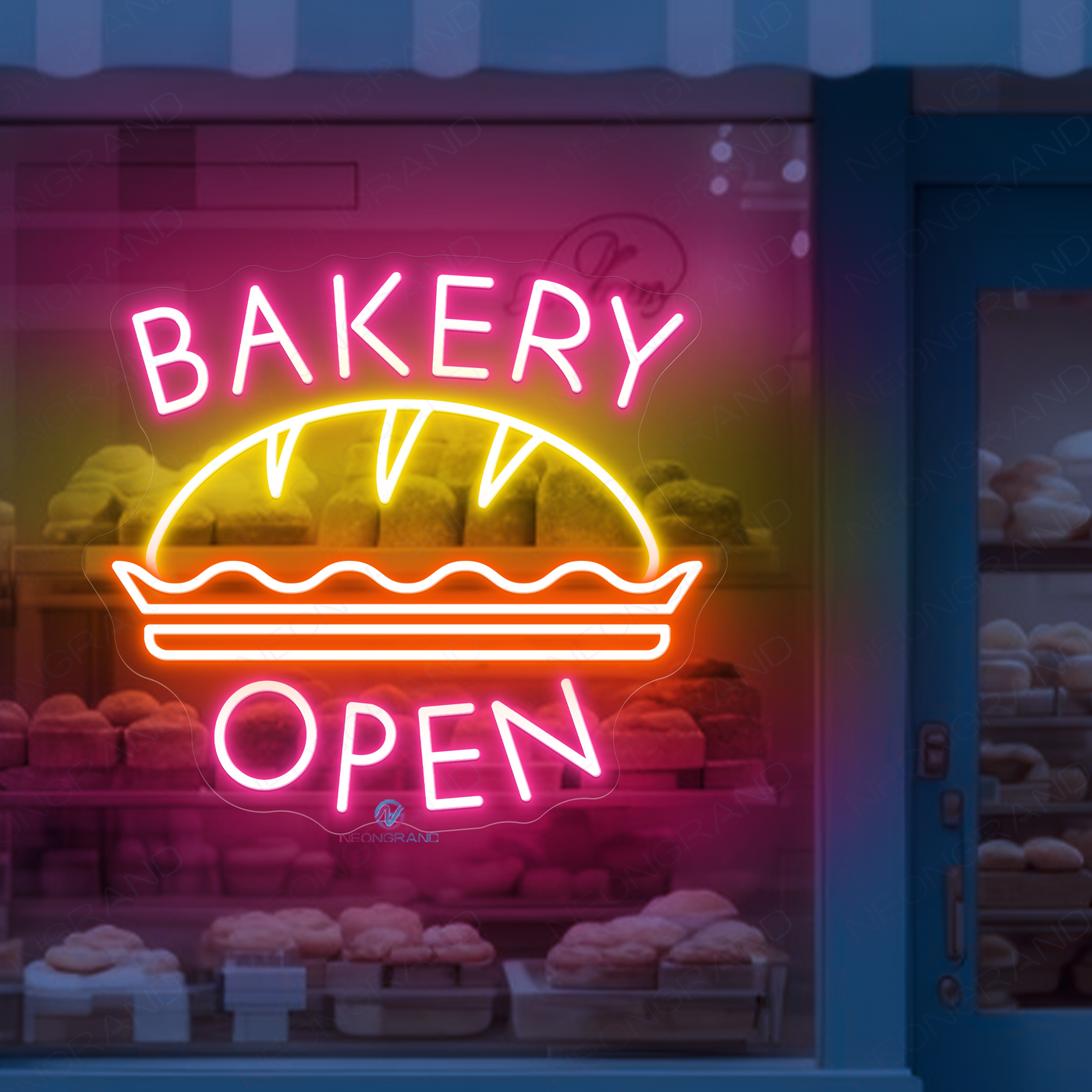 Bakery Open Neon Sign Storefront Led Light For Business