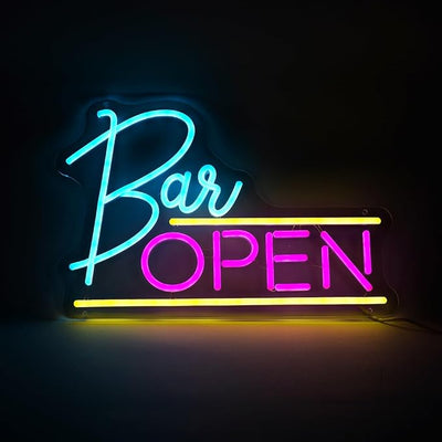 Bar Open Neon Sign Man Cave Pub LED Light (USB)