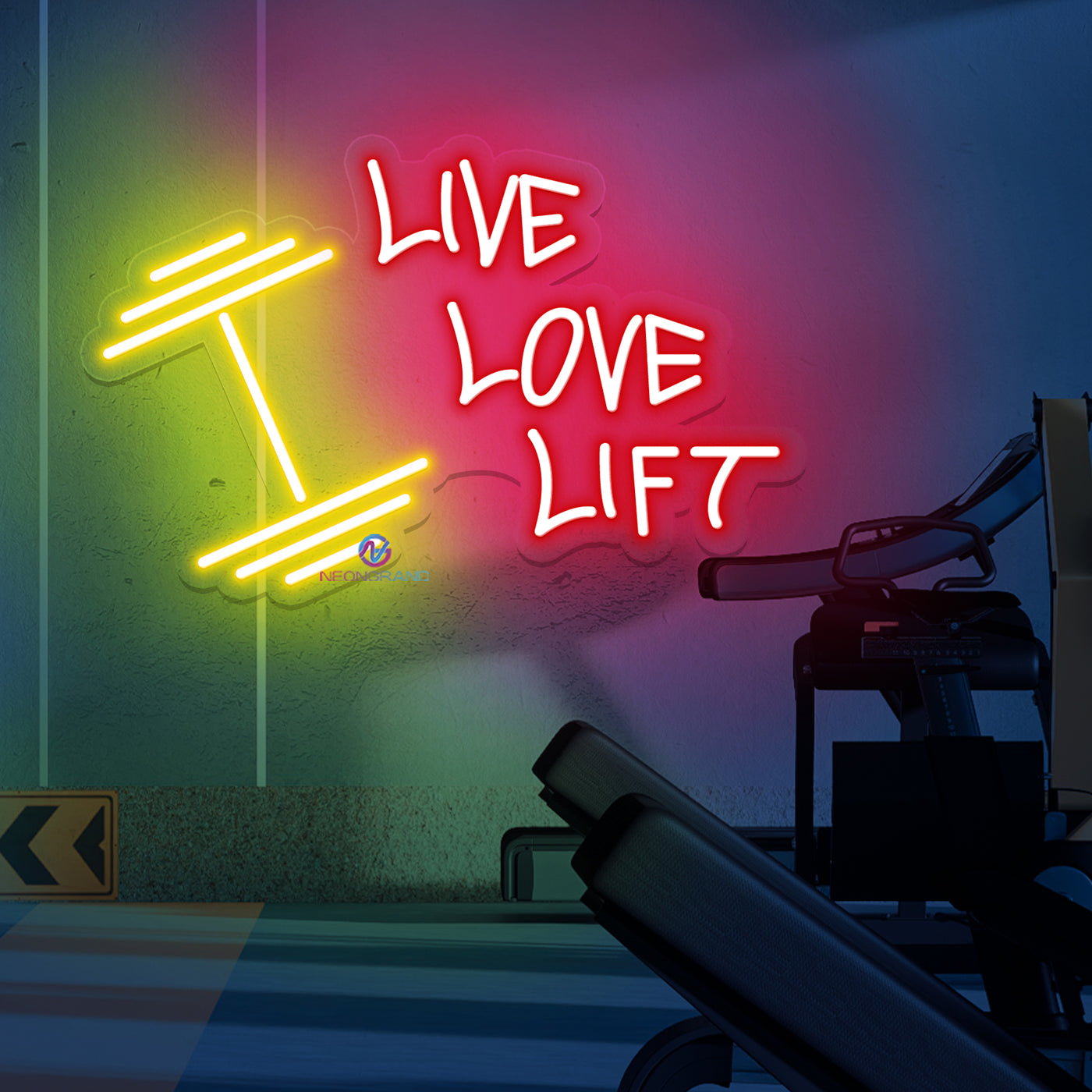 Barbell Neon Sign Led Light For Gym Space