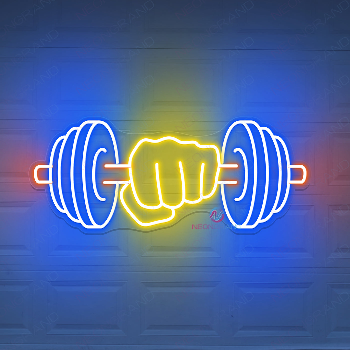 Neon Barbell Sign Led Light For Gym