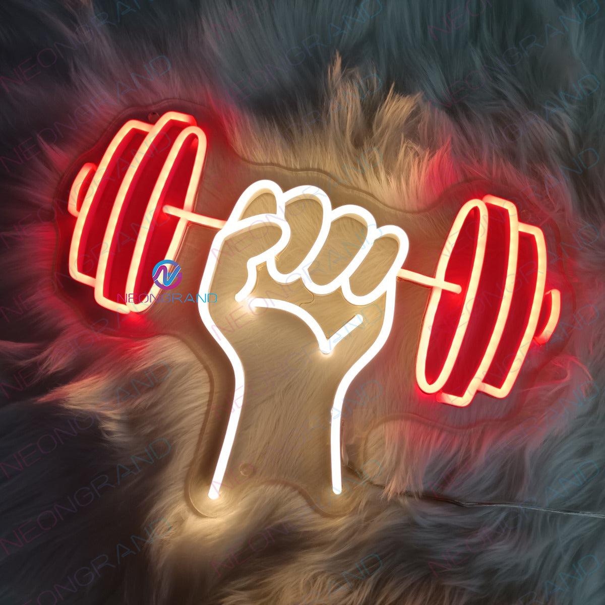 Gym Neon Sign Workout Led Light red