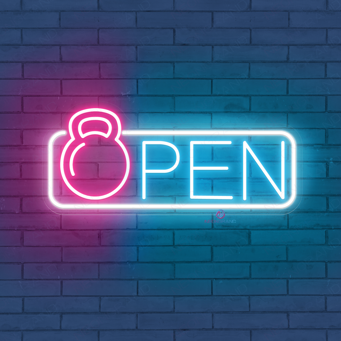 Barbell Open Neon Sign Gym Led Light