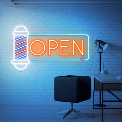 Barber Shop Open Neon Sign Business Led Light