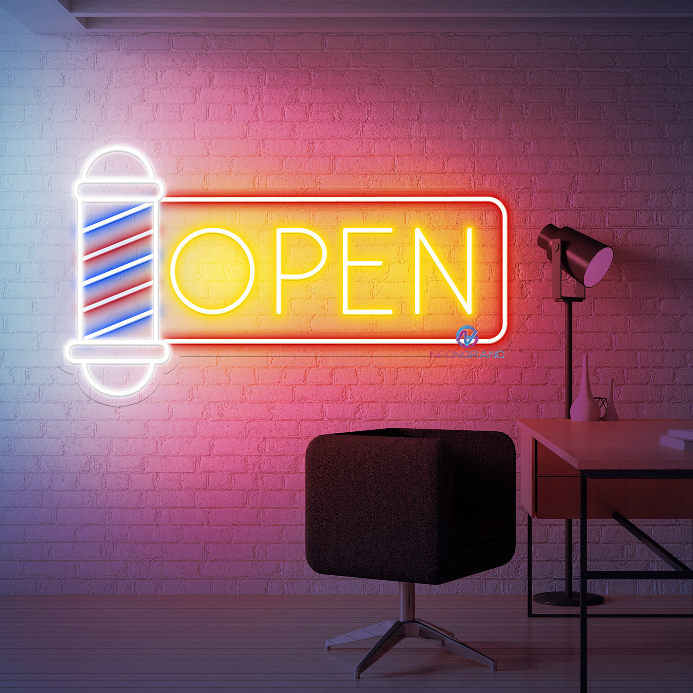 Barber Shop Open Neon Sign Business Led Light