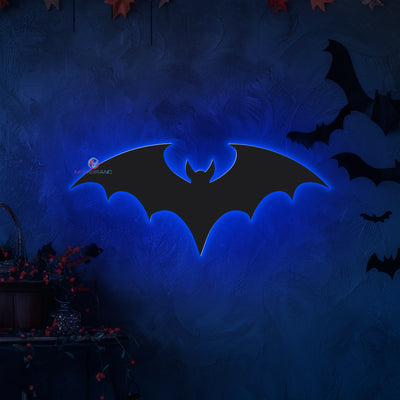 Bat Neon Sign Metal Backlit Halloween LED Light