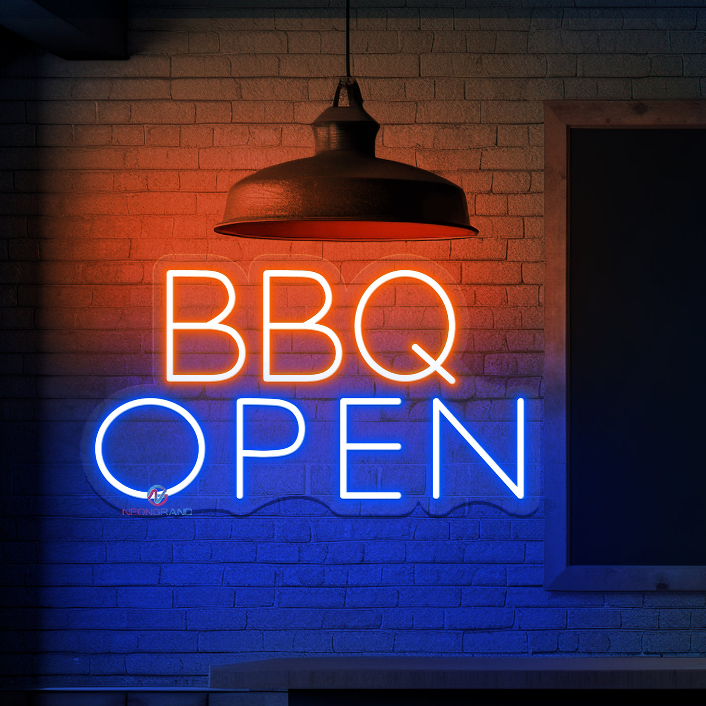 BBQ Open Neon Sign Storefront Open Led Light For Business