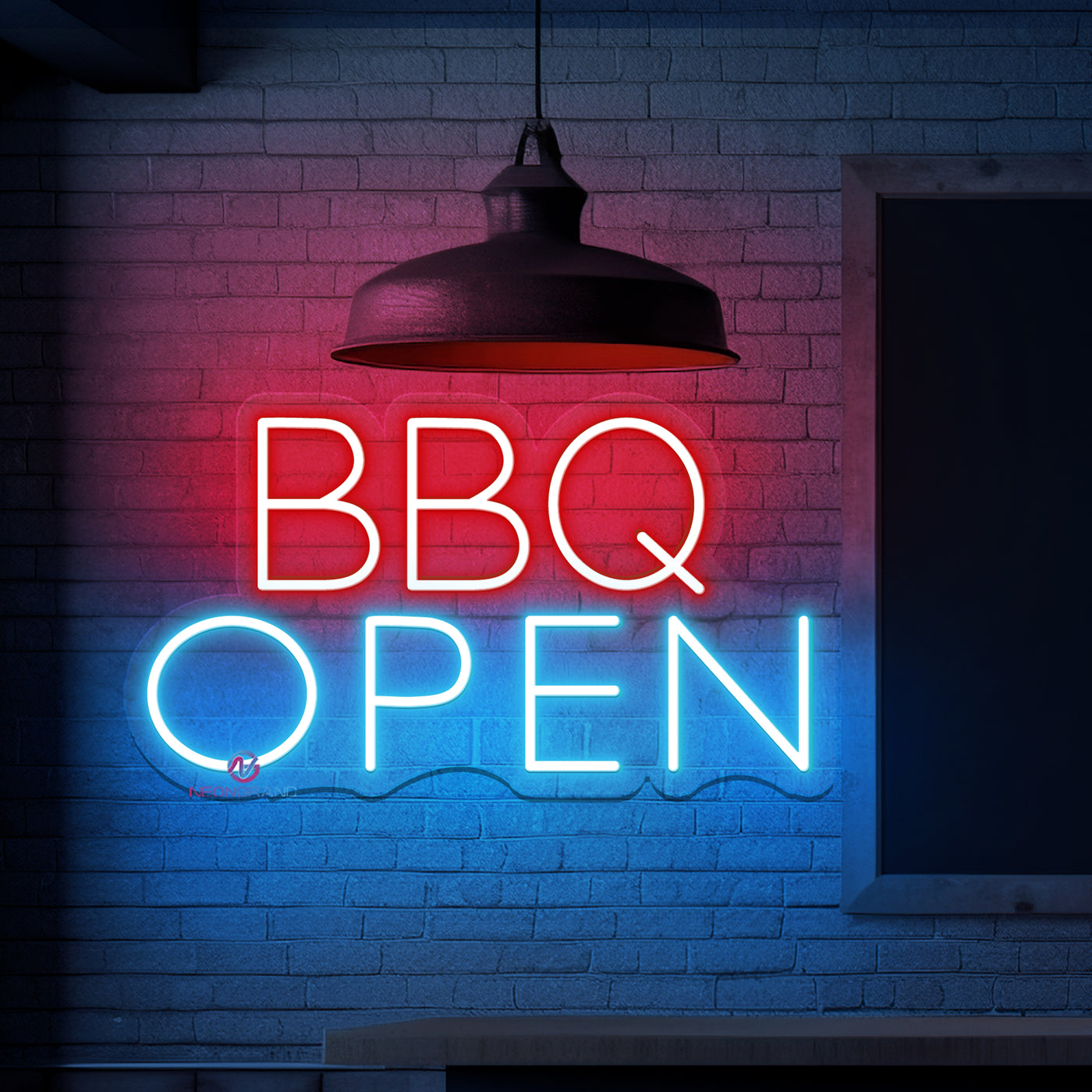 BBQ Open Neon Sign Storefront Open Led Light For Business