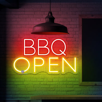 BBQ Open Neon Sign Storefront Open Led Light For Business