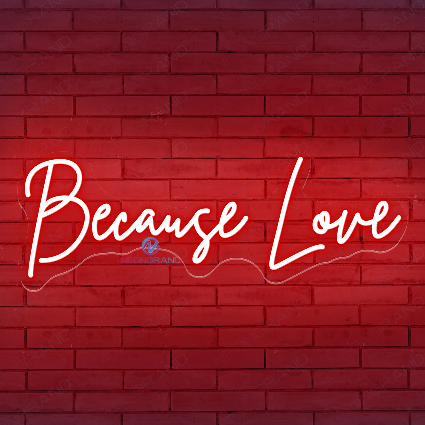 Because Love Neon Sign Led Word Lights