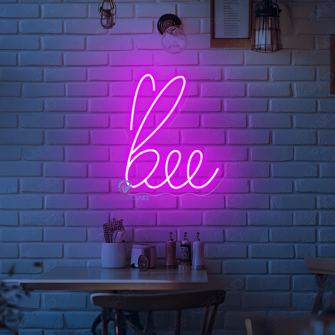 Bee Neon Sign Cool Led Light