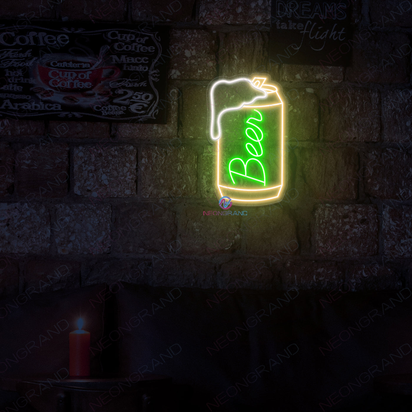 Beer Can Neon Sign Alcohol Drink Led Light