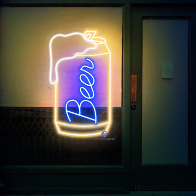 Beer Can Neon Sign Alcohol Drink Led Light Neon Beer Sign