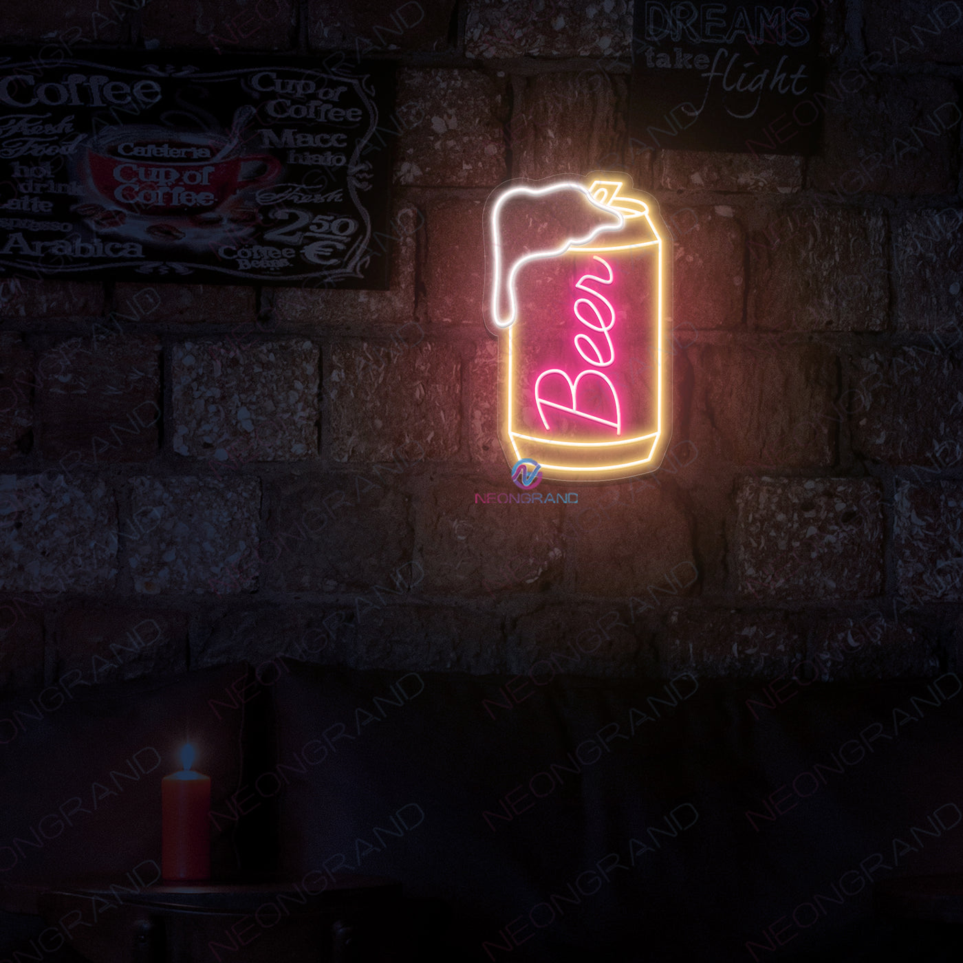 Beer Can Neon Sign Alcohol Drink Led Light