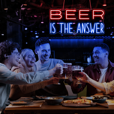 Beer Is The Answer Neon Sign Alcohol LED Light